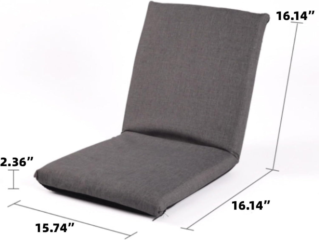 Portable Floor Chair with Back Support Lightweight Padded Folding for Beach Camping Meditation Gaming(Dark Blue)
