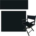 Upone 18''L X 15''W Director Chair Canvas Replacement Cover kit for 18'' Directors Chairs,Movie Chair, Replacement Canvas Seat and Back for Home Director Chair Medium Size(Black)