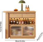 Entryway Cabinet Nordic Creative Solid Wood Dining Sideboard Household Integrated Wall Storage Cabinet Living Room Storage Cabinet Sideboard Storage Cabinet