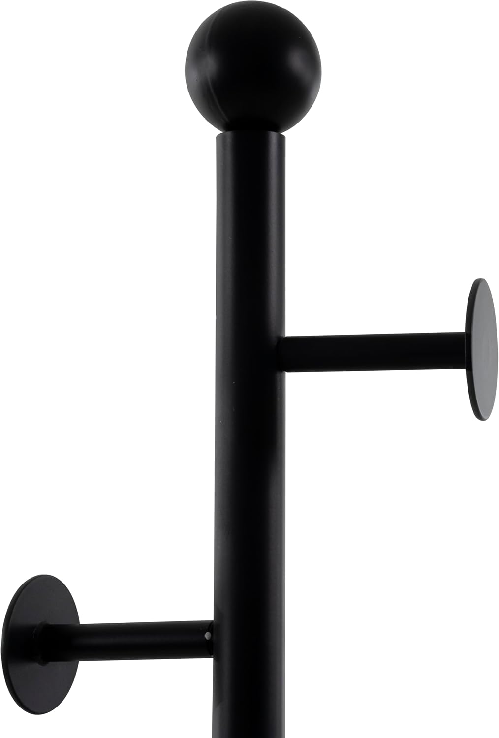 JIAYUEJU Coat Rack Freestanding with Table & 6 Hooks, Corner Coat Tree, Heavy-duty Marble Base Coat Rack Stand for Bedroom Living Room Office Entryway 13.78 x 13.78 x 68.11 Inches (Black)