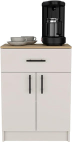 Netal Pantry Cabinet - Extra Kitchen Storage in Ivory and Natural Oak