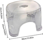 Shoe Changing Stool Transparent Acrylic Small Stool Non Slip Foot Rest Bench Multipurpose Stool Suitable for Kids Adults Home Porch Use