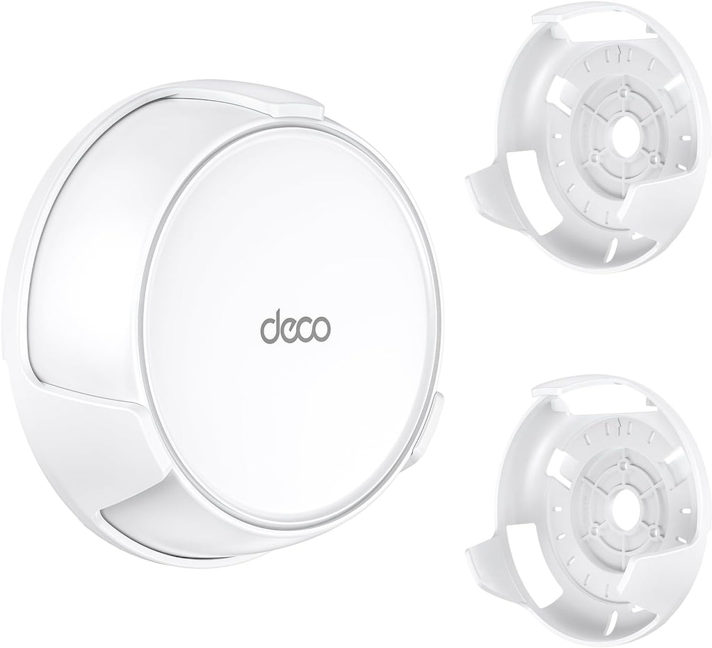 EDUP LOVE® Wall Mount for TP-Link Deco BE23, BE25 WiFi 7 Mesh, 2-Pack White | Fits Deco BE25, BE23, BE26, BE3600, BE5000, WB7200, WB10800 & WB14400, ABS Space-Saving Bracket with Cable Management