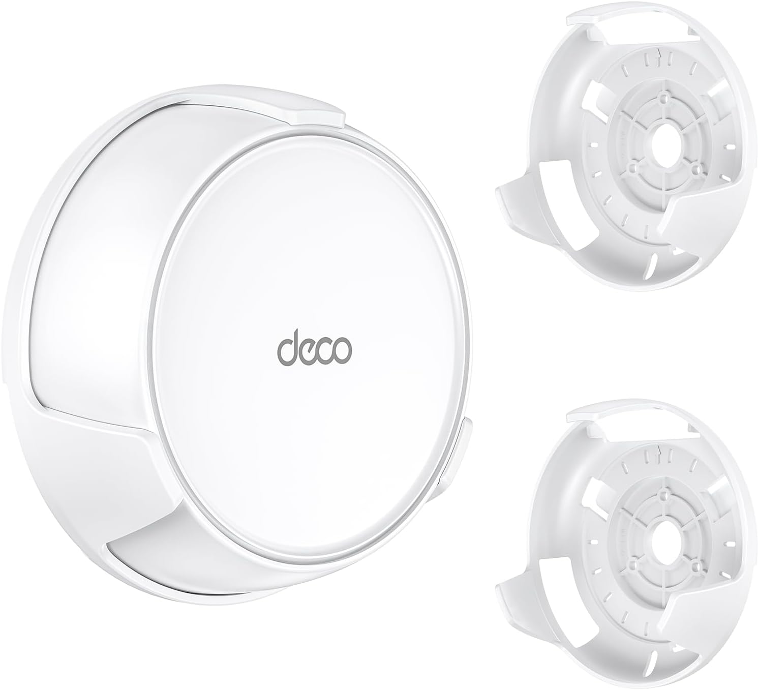 EDUP LOVE® Wall Mount for TP-Link Deco BE23, BE25 WiFi 7 Mesh, 2-Pack White | Fits Deco BE25, BE23, BE26, BE3600, BE5000, WB7200, WB10800 & WB14400, ABS Space-Saving Bracket with Cable Management