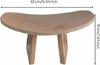 Mindful Kneeling Stool Solid Wood Meditation Stool Smooth Home Seating, Natural Wood Color, Medium 42 21 18 CM