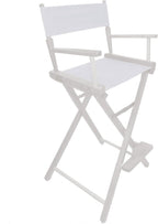 TLT Personalized Imprinted Contemporary 30 Inch Bar Height White Frame Director's Chair - White