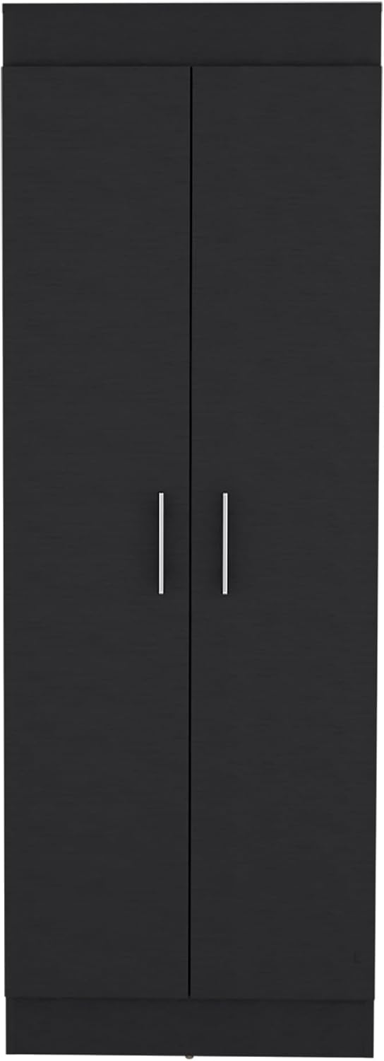 Pantry Cabinet, Space-Efficient 2-Door Design with Multiple Shelves,for Kitchen Home