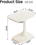 Guyii White End Table Small Side Table for Couch Modern Sofa TableLiving Room Table for Living Room, Bedroom Office