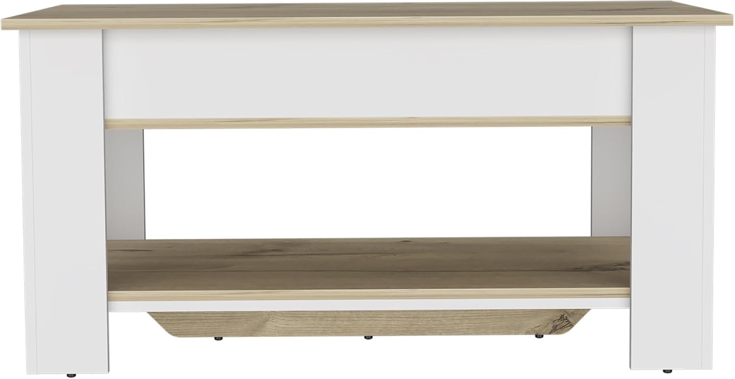 Minimalism 1-Shelf Lid Top Storage Table, for Living Room Entryway
