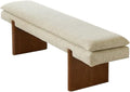 Modern White Bedroom Bench Walk-in Closet Wooden and Fabric Entryway(Medium)