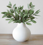 Carrot's Den White Round Vase - Minimalist Nordic, Japandi, Mid Century Modern Home Decor | Table Centerpiece, Wedding, Living Room, Bookshelf, Office, Modern Home, Entryway, Console (White)
