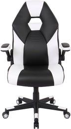 RS Gaming™ Bonded Leather High-Back Gaming Chair, White/Black