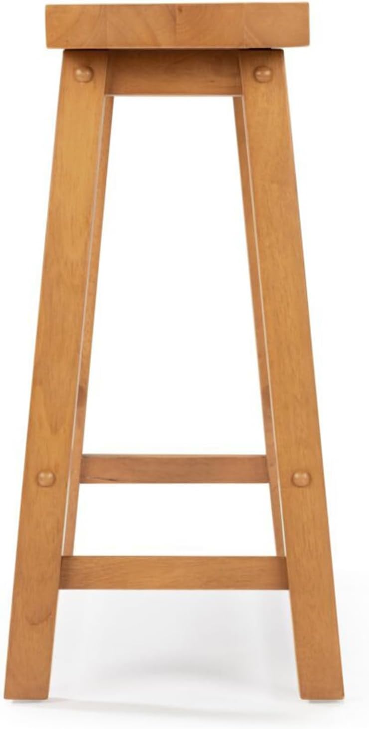 Boraam Sonoma Counter Height Backless Bench - Honey Oak Finish