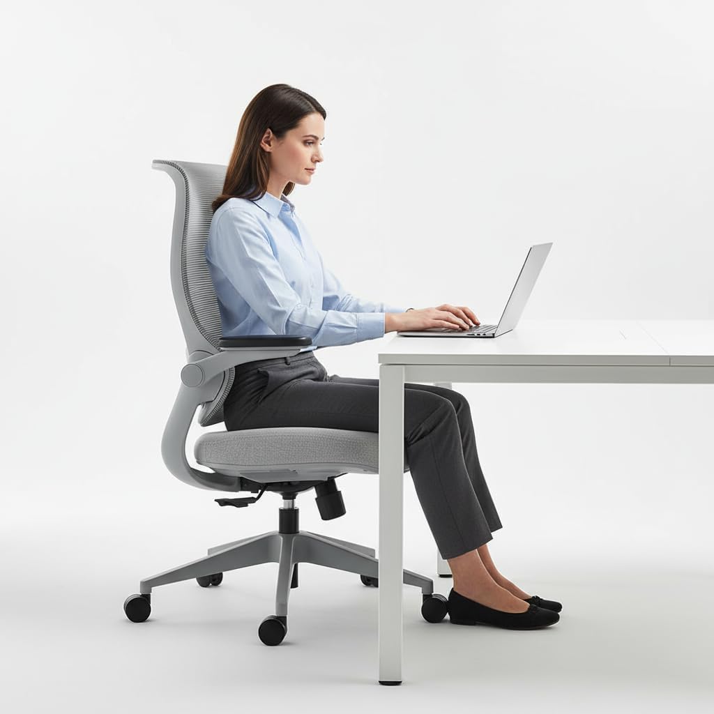Sunaofe Resistance Ergonomic Office Chair with 135° Recline, 3D Armrests, Breathable Mesh & Adaptive Lumbar Support - 5 Year Warranty