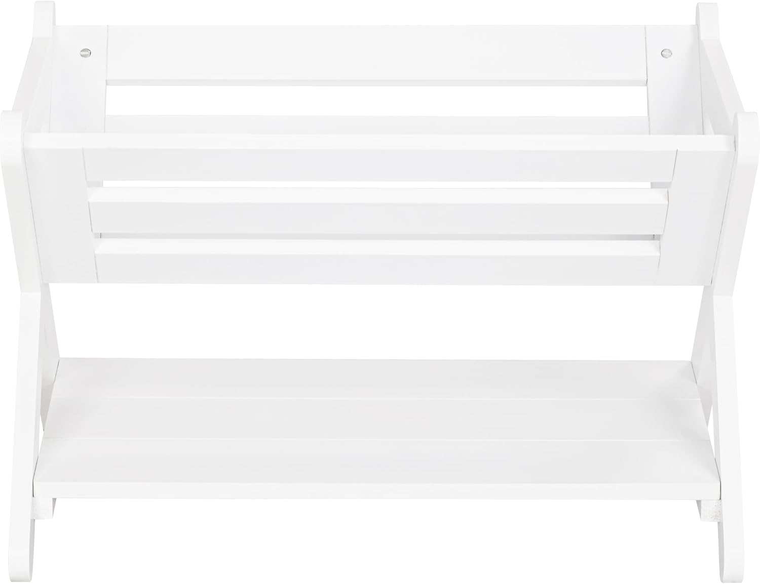 UTEX Kids Bookshelf with Caddy, Toddler Bookshelf, Book Storage Organizer, Small Book Shelf for Kids Rooms, Nursery, Playroom, White