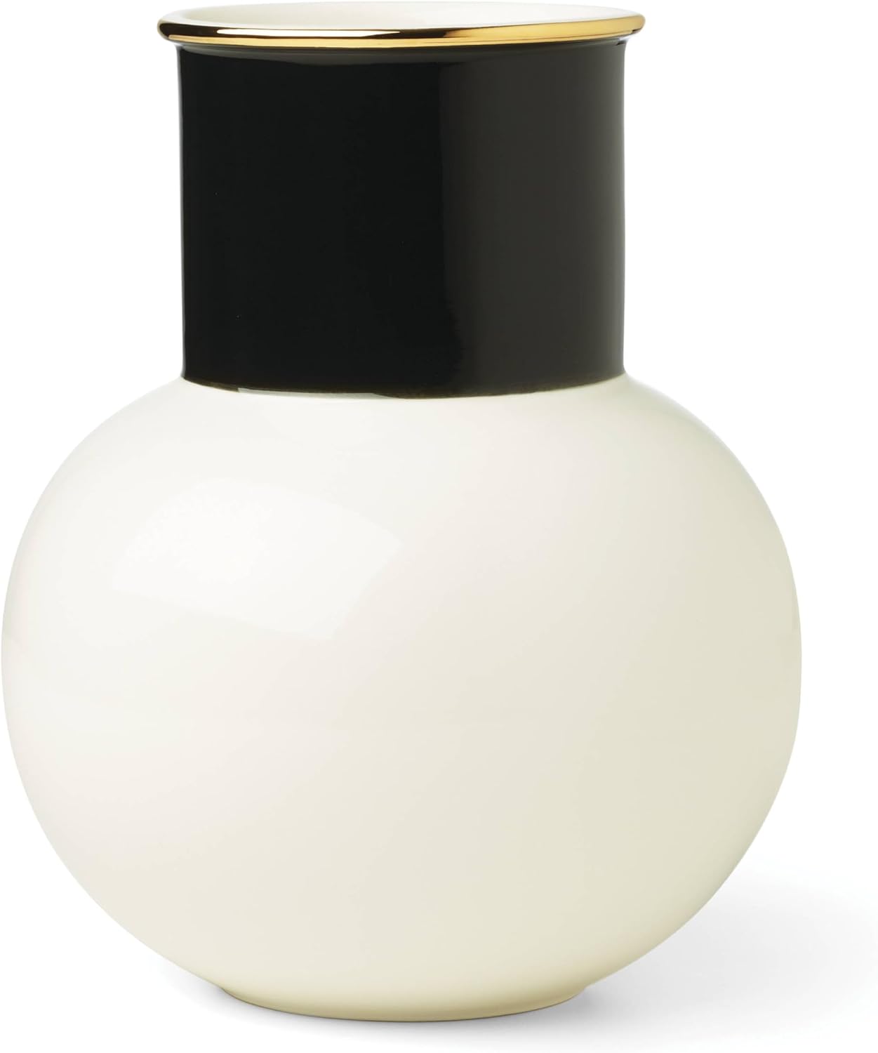 kate spade new york Make It Pop Neutral White & Black Bouquet Vase