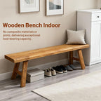 Wooden Bench Indoor Farmhouse Narrow Entryway Bench, Skinny Bench for End of Bed, Entryway Benches, Noddle Wood Bench for Dining Room (39.37in)