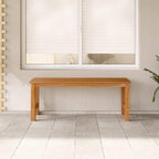 Bench Brown Solid Teak Wood 45 in Strong Bench Rectangular,Solid Teak Garden Bench Durable & Stylish Indoor/Outdoor Seating for Patios, Gardens & Living Rooms Patio Furniture