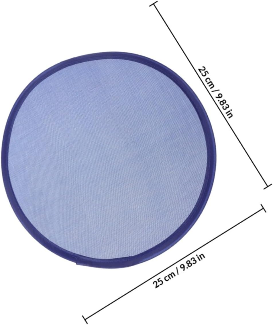 Folding round Hand Fan Portable Collapsible Handheld Fan Navy Blue 25cm for Weddings Summer Party Favor