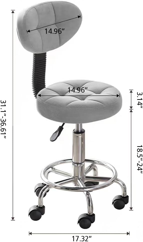 Office Drafting Chair with Back Support and Footrest Multi-Purpose Office Desk Chair, Home Chair Thick Seat Cushion for Home Bar Kitchen Shop