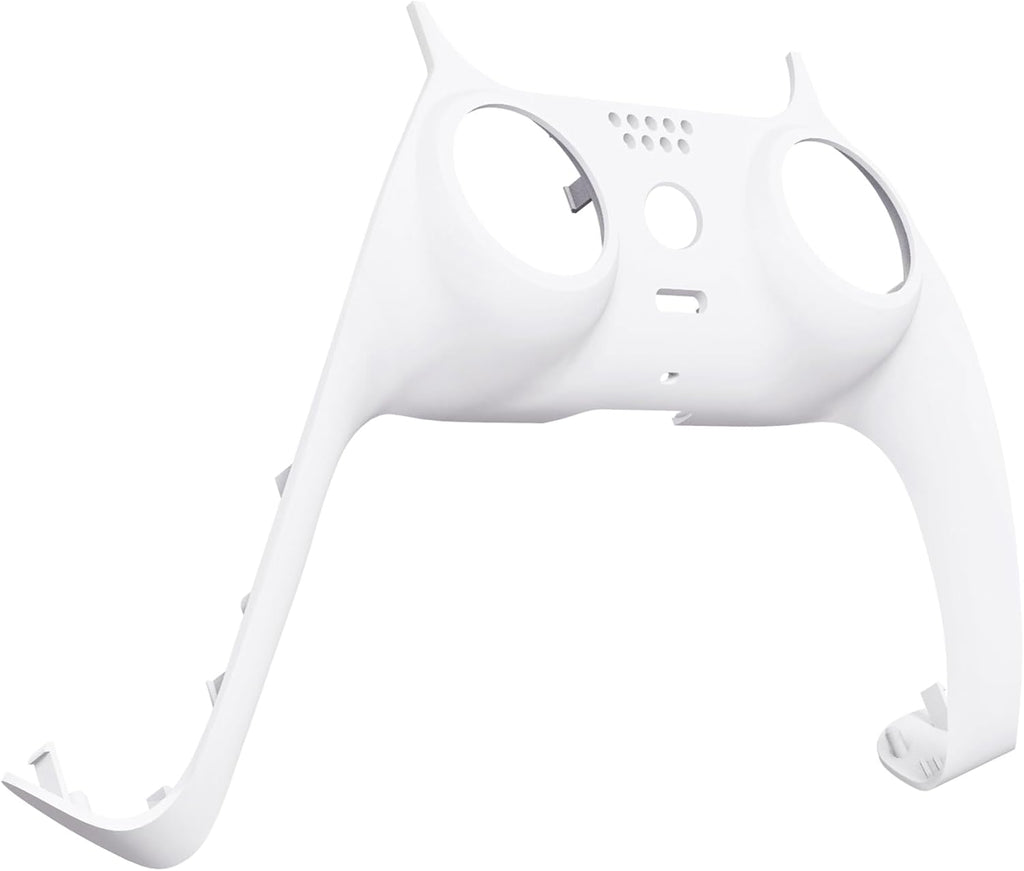 eXtremeRate White Decorative Trim Shell Compatible with p s 5 Controller, DIY Replacement Clip Shell, Custom Plates Cover Compatible with p s 5 Controller with Accent Rings