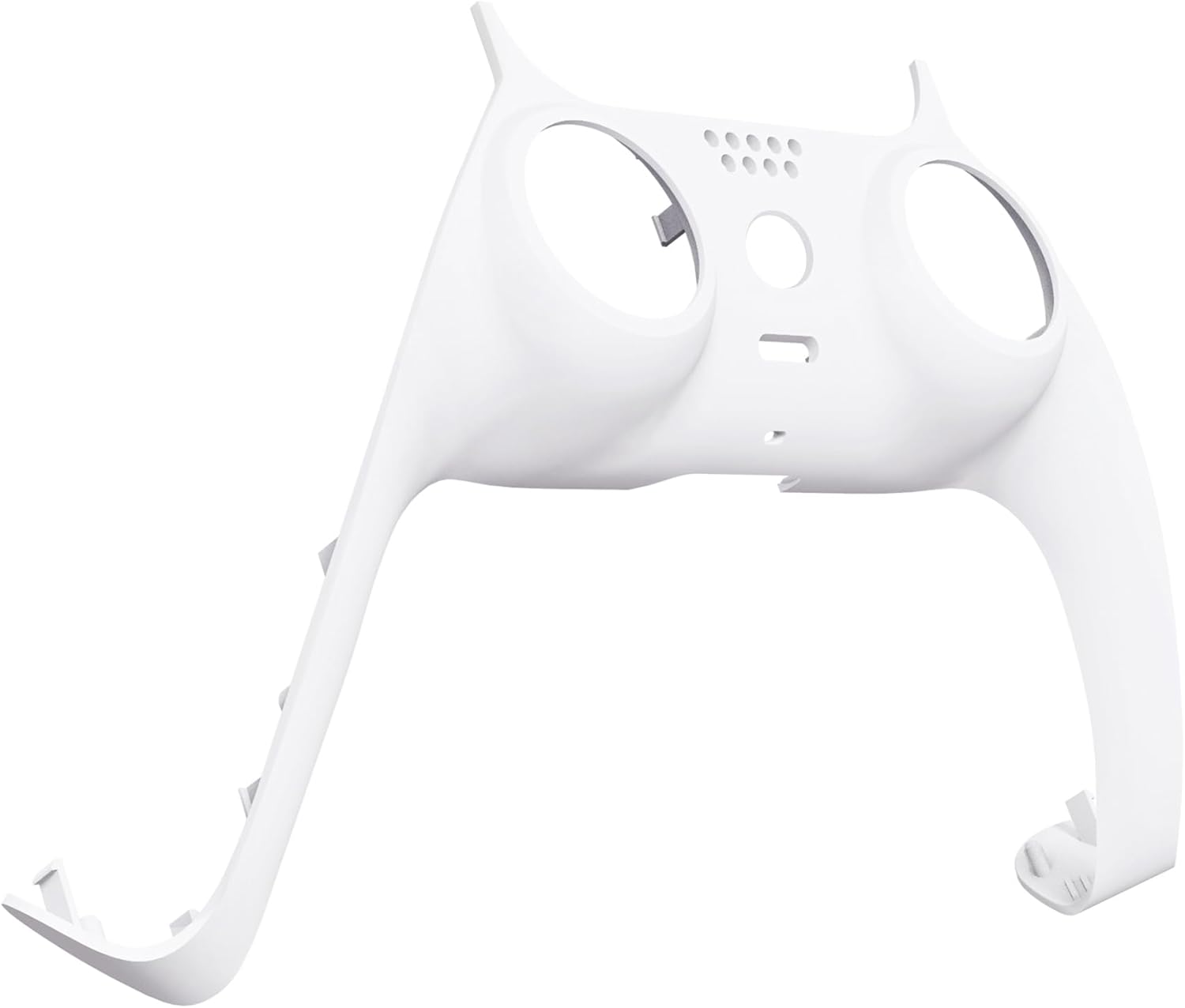eXtremeRate White Decorative Trim Shell Compatible with p s 5 Controller, DIY Replacement Clip Shell, Custom Plates Cover Compatible with p s 5 Controller with Accent Rings