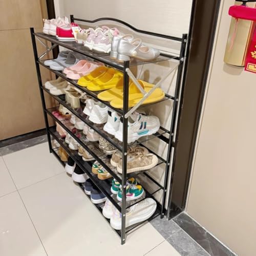 Heavy Duty Foldable Shoe Rack with Cover, Carbon Steel Entryway Organizer for Small Spaces, Breathable Dust-Proof Storage Unit for Boots and Sneakers, Easy Assembly Space Saving Design for Home Use