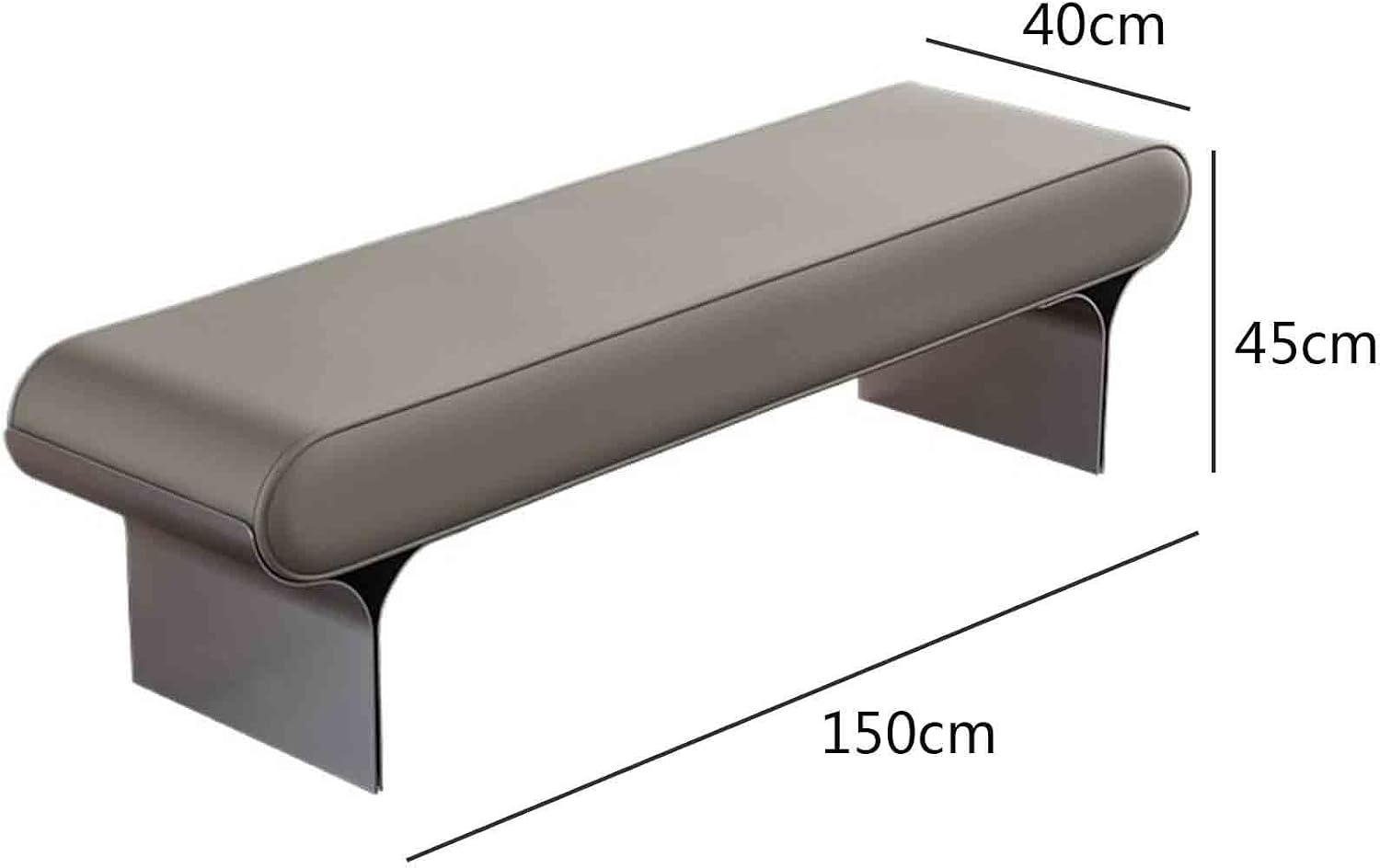 Modern Wooden Bench at The Foot of The Bed Long Beside The Suitable for Bedroom and Walk-in Closet Entryway(Large)