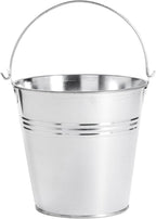 Juvale Galvanized Metal Buckets - 24 Pack, Silver, 4.7 in - Mini Metal Buckets with Handles for Party Decorations & Crafts
