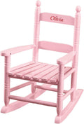 Miles Kimball Custom Pink Children's Rocker - Red Font