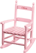 Miles Kimball Custom Pink Children's Rocker - Red Font