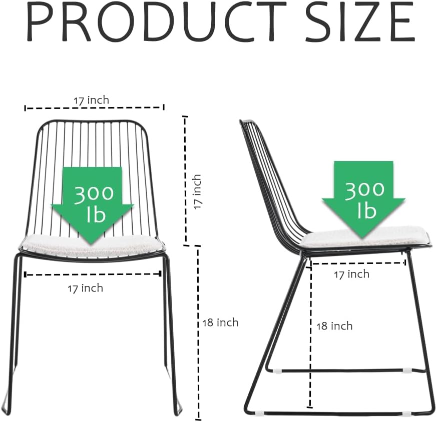 Dining Room Chair Heavy Duty, Dining Chairs Set of 2 with Removable Cushion, Dining Chair for Kitchen with Solid Rebar, Dining Chairs for Living Room, Makeup Room