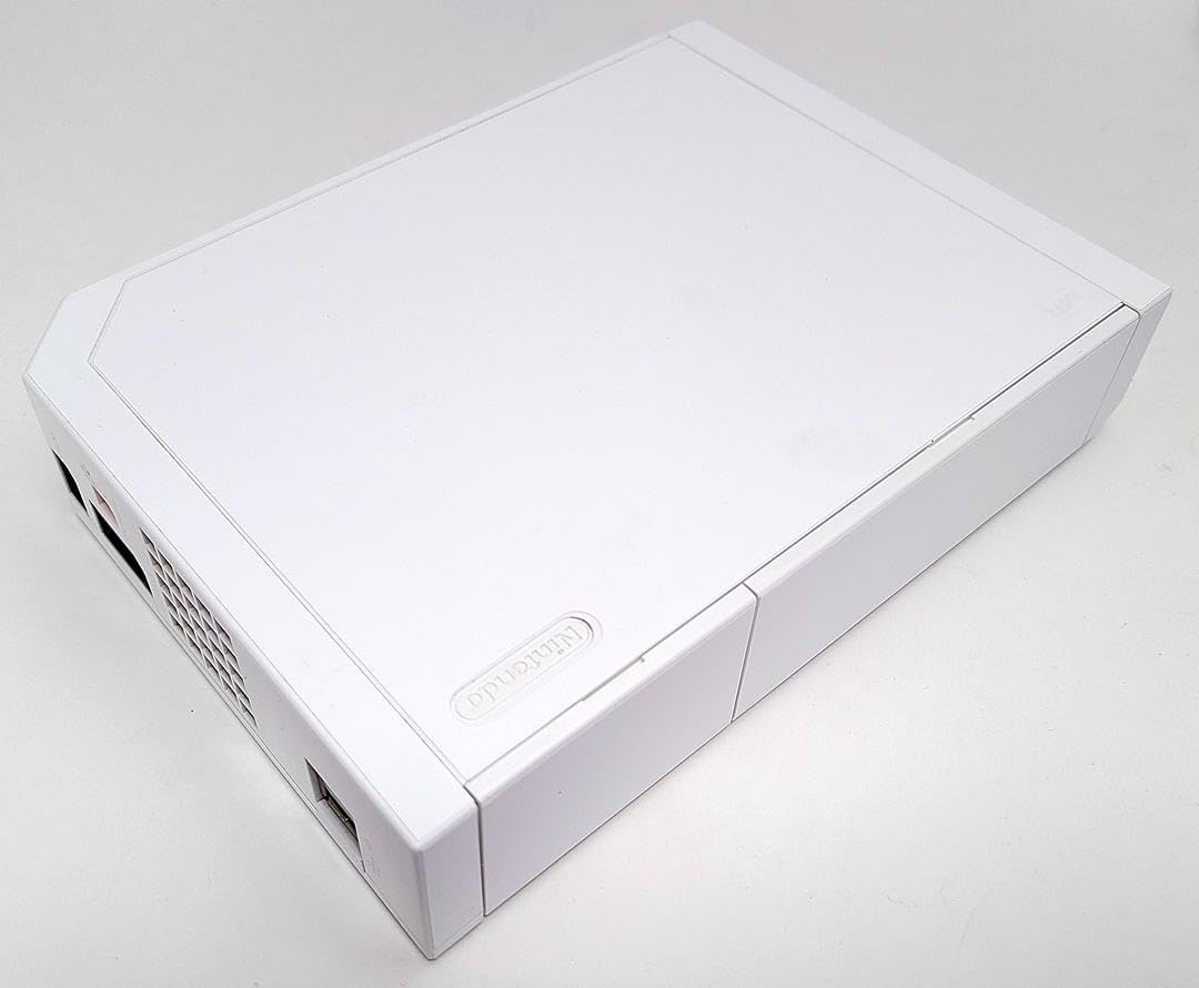 Wii Nintendo Console Bundle + Wii Play Multi-Game Disc | White RVL-001 System Also Compatible w/Gamecube Games | 1x Remote Controller, Nunchuck, Sensor Bar, Cables & AC Adapter (Renewed)