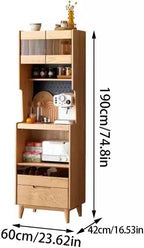 Entryway Cabinet All Solid Wood Sideboard Modern Simple Small Apartment Dining Room Oak Multi-Functional Storage Cabinet Sideboard Storage Cabinet