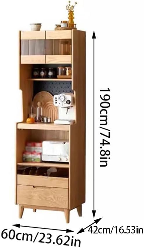 Entryway Cabinet All Solid Wood Sideboard Modern Simple Small Apartment Dining Room Oak Multi-Functional Storage Cabinet Sideboard Storage Cabinet