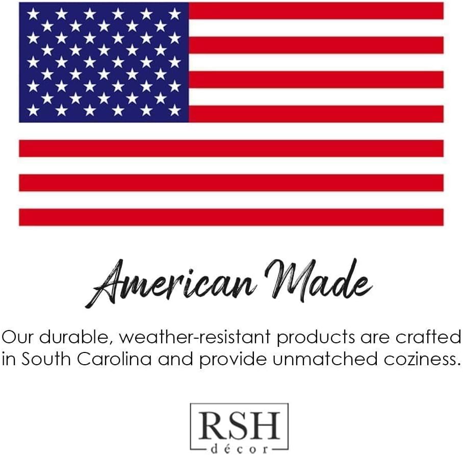 RSH DECOR: Sunbrella Play 3-Piece Foam Wicker Cushion Set | 41" x 19" & 19" x 19" | Crafted with Sunbrella Performance Fabric | Outdoor Loveseat & U-Shaped Seat Cushions | Play Chestnut Mocha