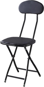 Metal Folding Chairs- Stacking Lobby Stools -Ergonomic Adult Dining Chair,Square seat 32X38cm,Hollow Design,Foot Area,Bar Chairs(Black)