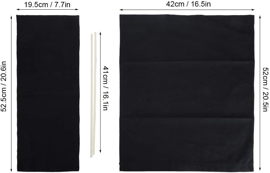 GLOGLOW 1 Set Directors Chair Canvas Replacement Covers, Movie Chair Replacement Canvas Seat and Back Cover for Home Director Chair (Black)