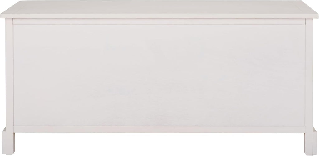 SAFAVIEH Home Collection – Damien Ivory 6-Drawer Storage Bench, Mixed-Material Cottage Design, Fully Assembled (AMH5701K)