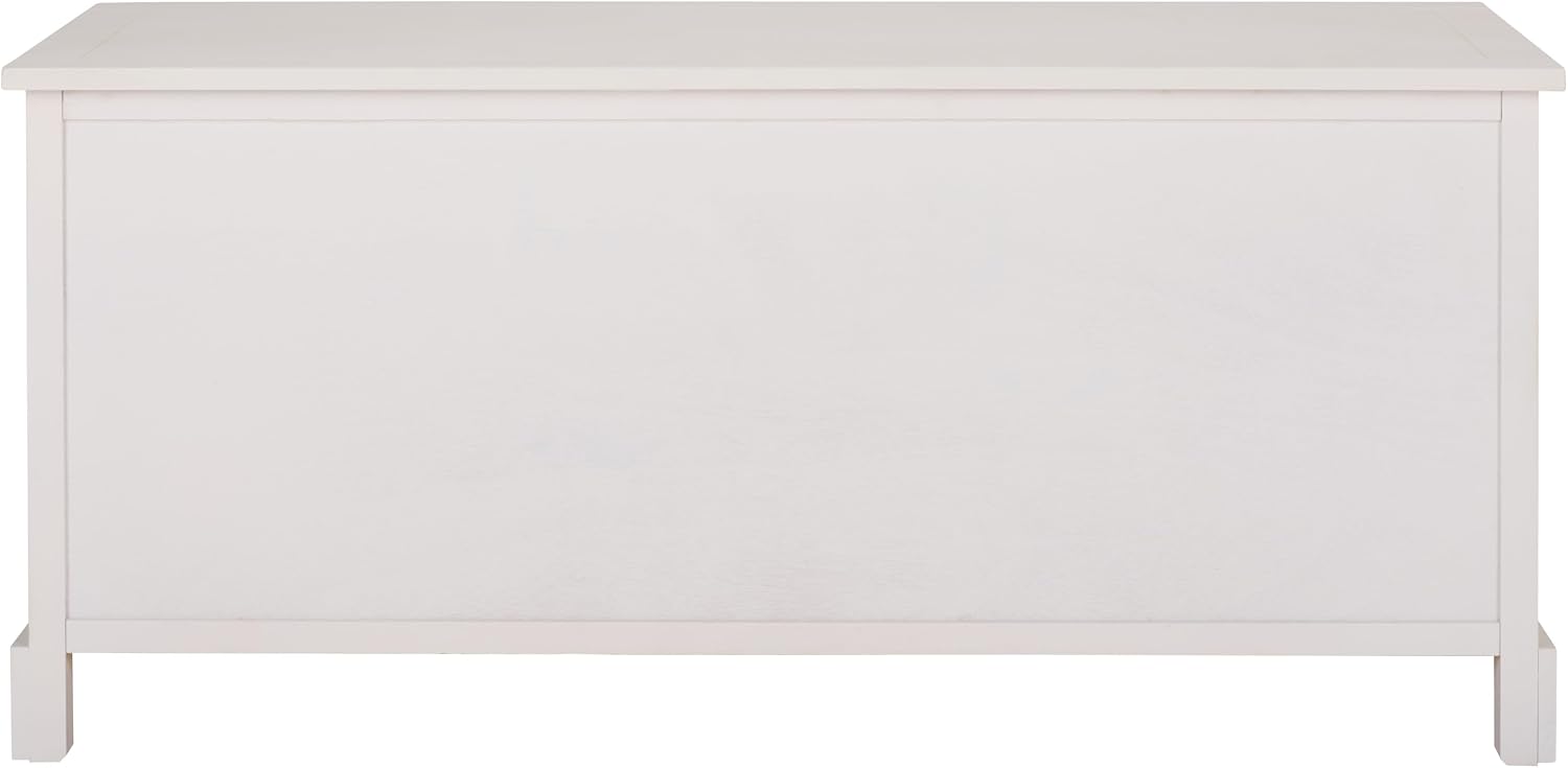 SAFAVIEH Home Collection – Damien Ivory 6-Drawer Storage Bench, Mixed-Material Cottage Design, Fully Assembled (AMH5701K)