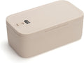 Locking Medicine Box with Code, Small Lockable Storage Box for Medications, Snacks, Phone & Food, Ideal for Home, Office, Fridge, Dorm, School, Travel, Gift (Beige)