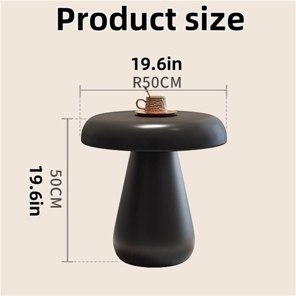 Modern Mushroom Round Side Table - Stylish Wood End Table for Living Room, Bedroom & Balcony - Smooth Finish, Versatile Decor Accent for Contemporary Spaces