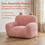 Stuffed Animal Bean Bag Storage Chair Cover (No Filler) Soft Washable Stuffable Removable Premium Organizing Plush Toys Comfortable Organizer Keep Clutter with Premium Adults (Pink, Sofa with Filler)
