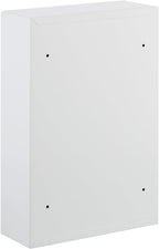 Relaxdays Medicine Cabinet, Lockable, 2 Compartments, 32 x 21.5 x 9.5 cm, Wall Mounted, First Aid, Metal, White/Green, Iron