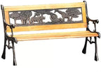 Patio Benches for Outdoors Outdoor Company Seat Park Back Chair Bench Solid Wood Garden Leisure Waiting Garden Benches for Outdoors