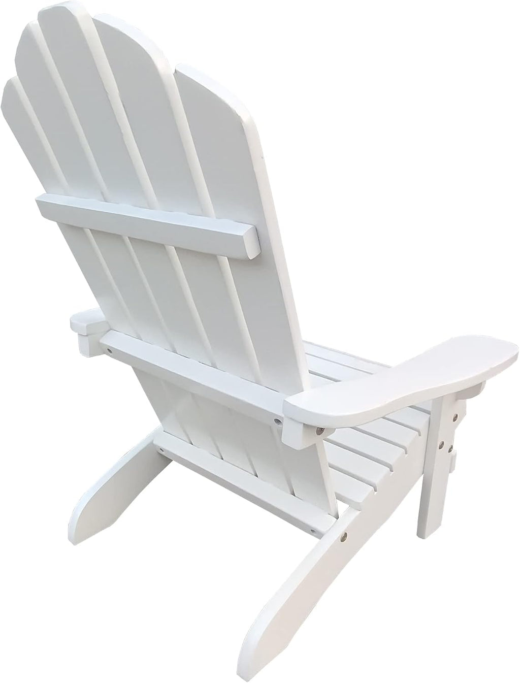 Solid Populus Wood Children Chair, Blue Durable Kids Lounge Chair with Sloping Seat & Armrest, Indoor Outdoor Patio Porch Deck Garden Poolside Seating, 110 lbs Capacity, Easy Assembly, Hardware & Ins