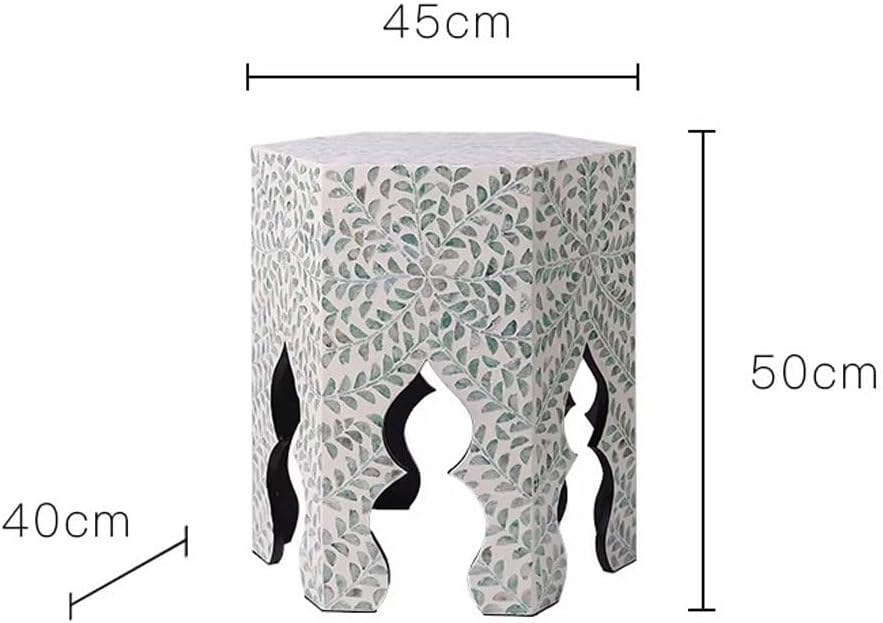 ENGENDER Couch Side Table Home Sofa Next to Living Room Art Small Coffee Table Shell Corner Tray Narrow End