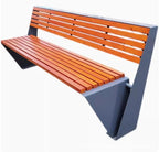 Patio Benches for Outdoors Stainless Steel Park ChairOutdoor BenchesPineapple LatticeSolid WoodPlastic Wood BackrestThickened BenchPatio Seating Garden Benches for Outdoors