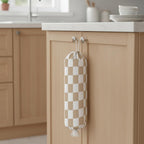 Plastic Bag Holder, Wall Mount Plastic Bag Organizer Dispenser Reusable Grocery Bag Organizer for Home Kitchen(Brown Checkered)