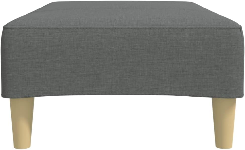 Footstool Dark Gray 30.3x21.7x12.2 Inches Fabric, Sturdy Plywood Frame Footrest for Sofa or Recliner, Cozy and Stable Stool for Living Room